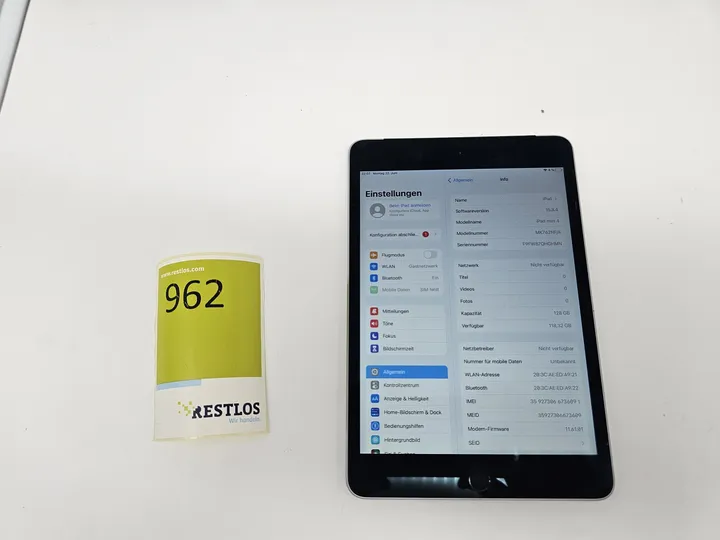 iPad Mini 4 128GB + Simkartenslot